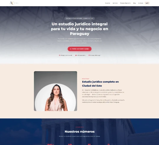 Home do site institucional da AC Asesoria Confiable