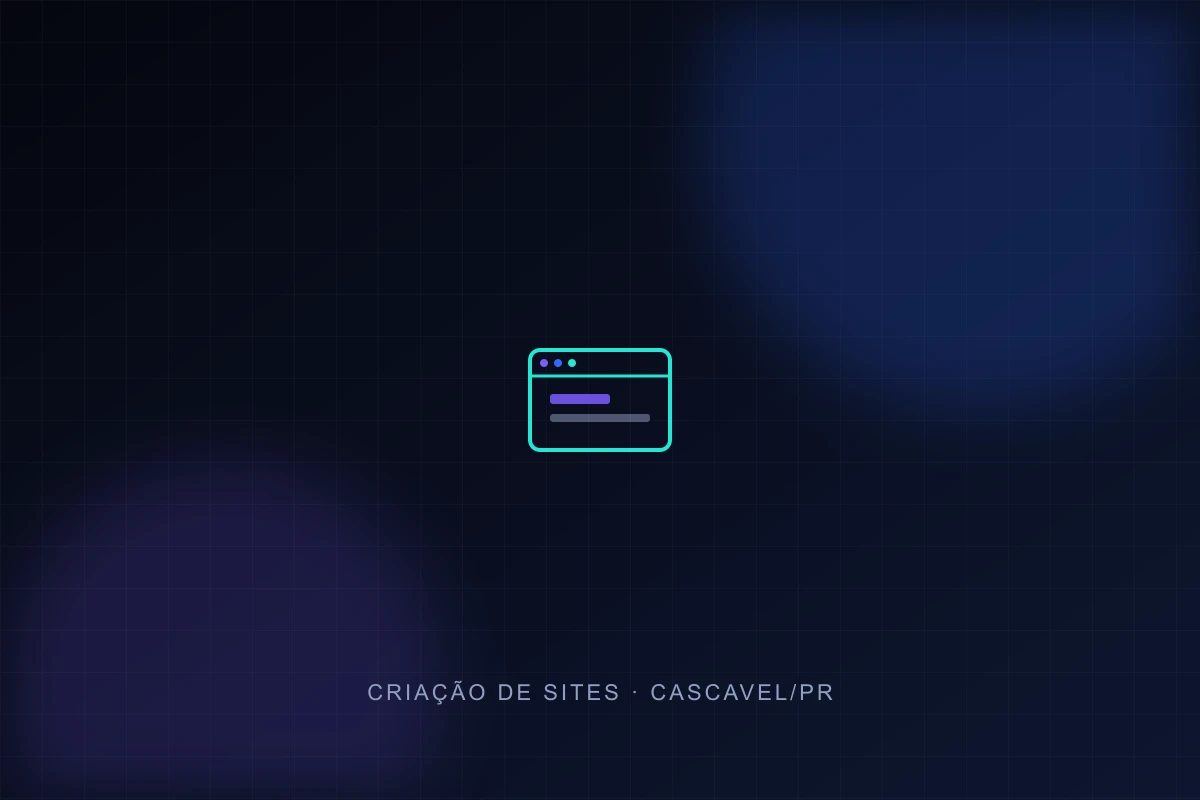 Ilustração conceitual representando a criação de sites institucionais em Cascavel